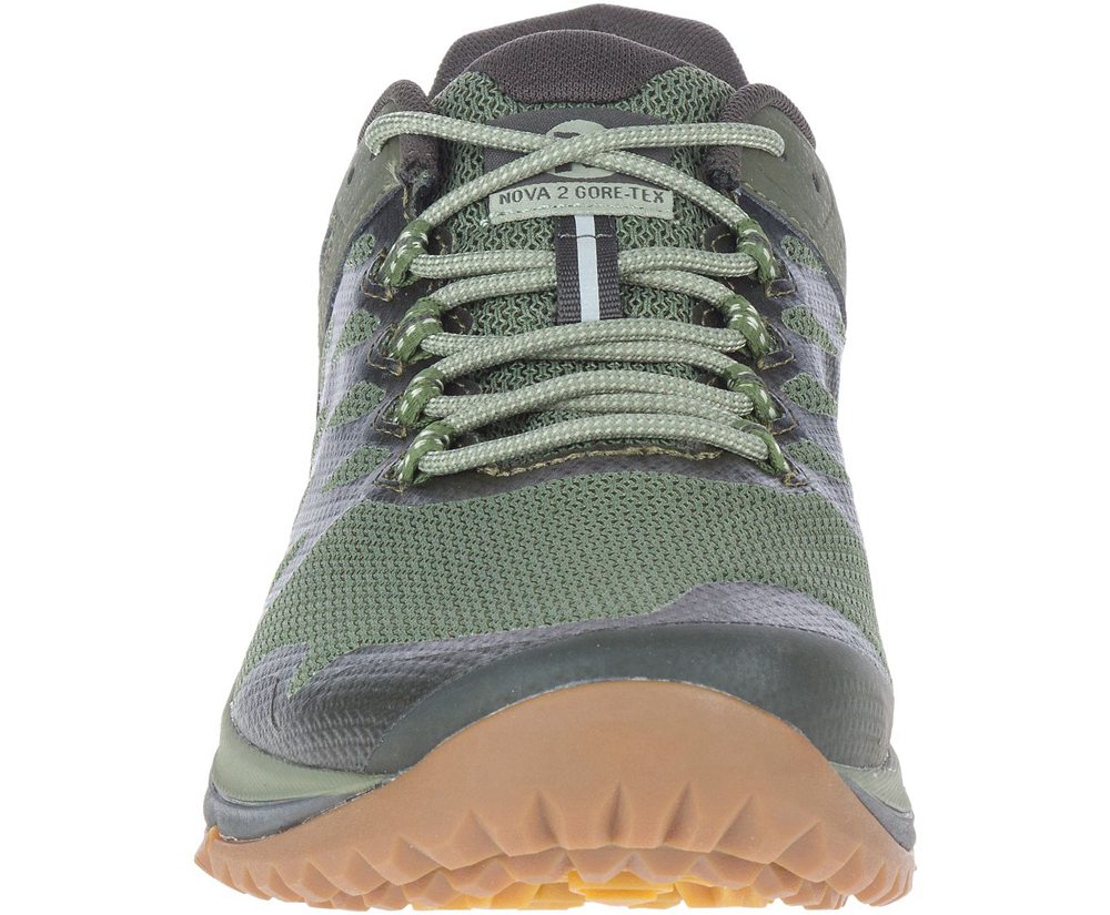 Buty Trekkingowe Merrell Męskie Oliwkowe - Nova 2 Gore-Tex® - 426097-DXQ